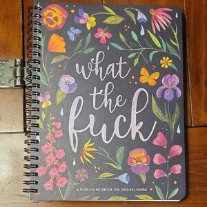 Floral Spiral Notebook - Black Cover